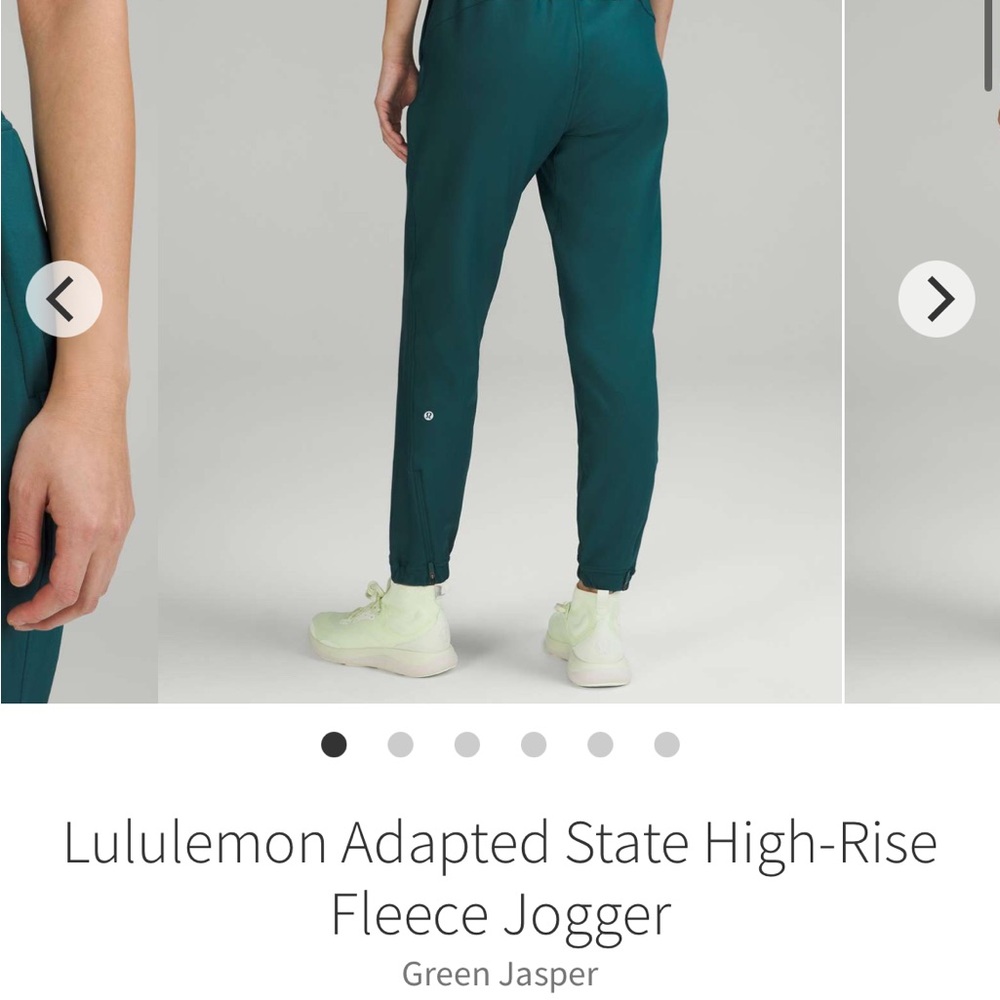 Lululemon Green Jasper Adapted State Fleece Jogger